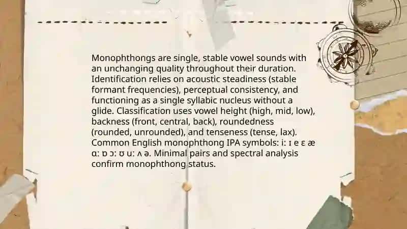 Vowel Practice. Monophtongs and Their Classification 3