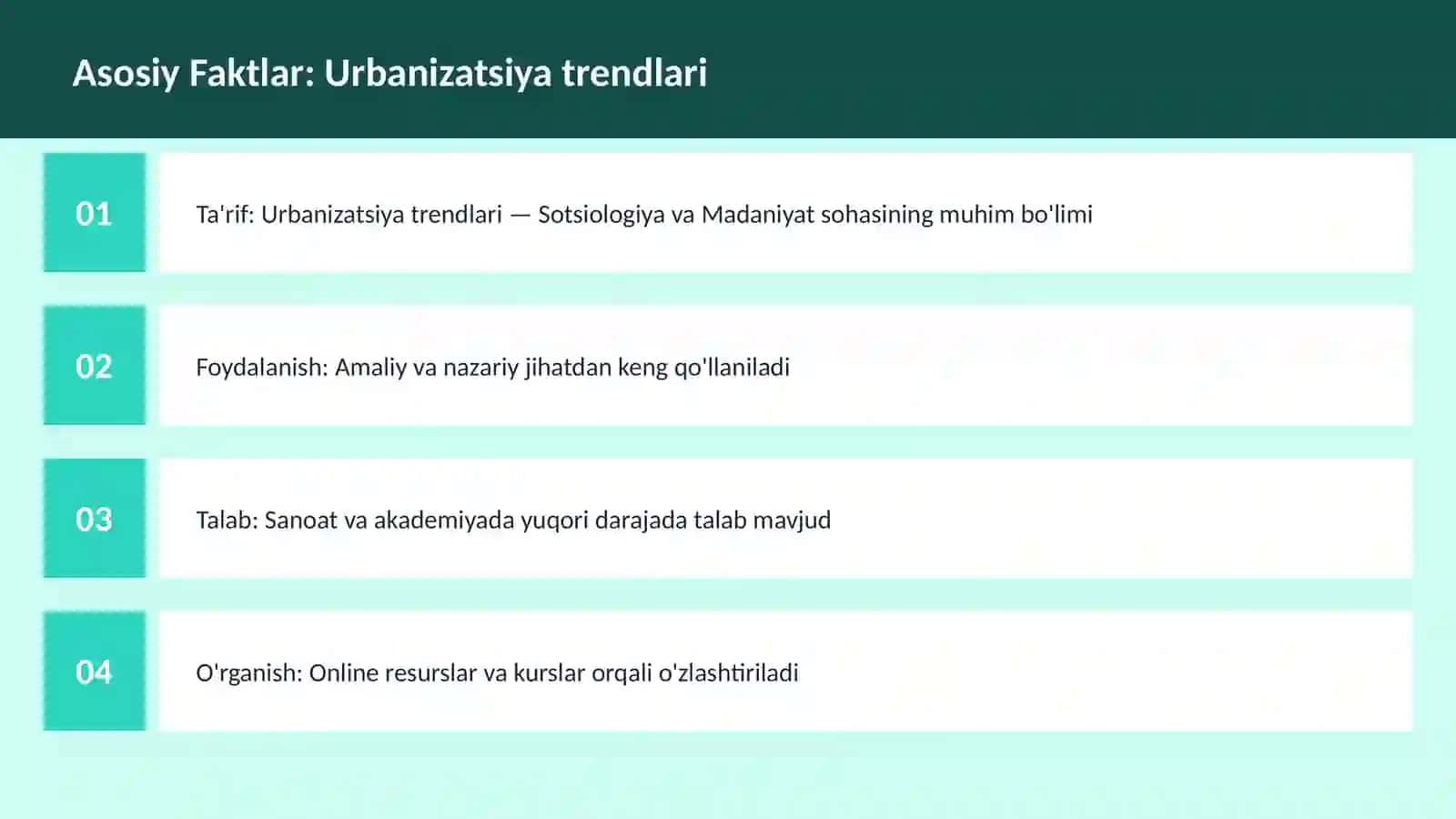 Urbanizatsiya trendlari 3