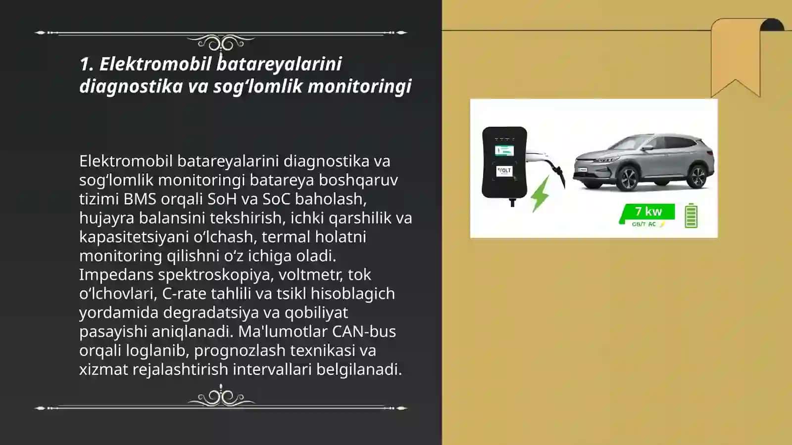 Elektromobillarga xizmat koʻrsatish 3