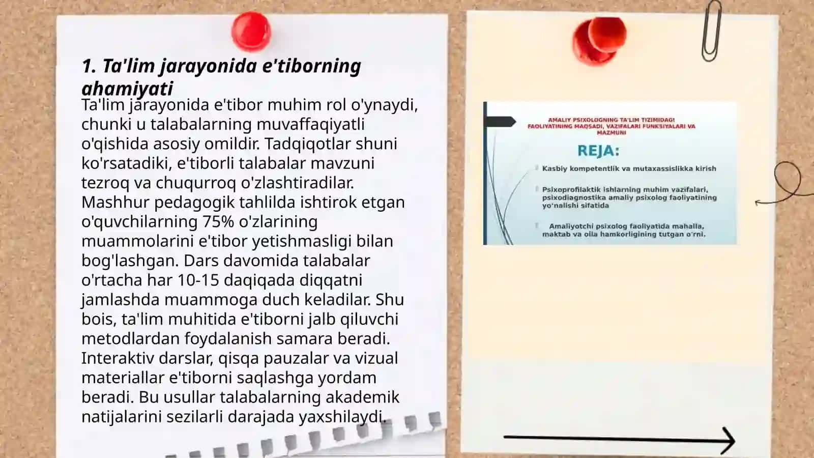 Ta'lim jarayonida e'tiborning ahamiyati 3