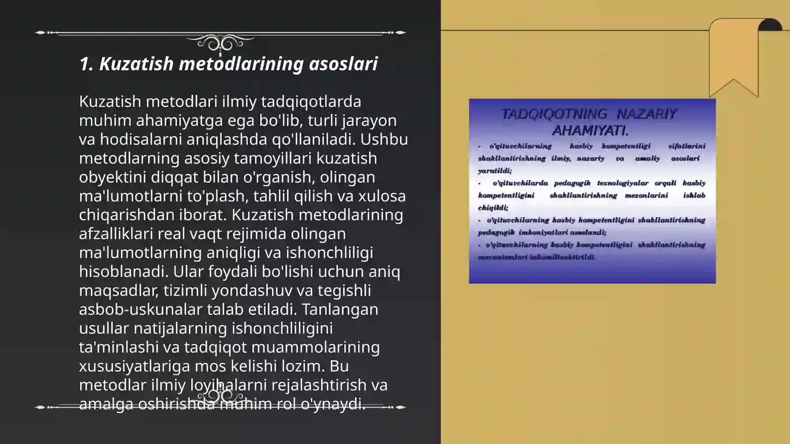 Psixalogiya tadqiqot mtodlari. Kuzatish eksprement 3