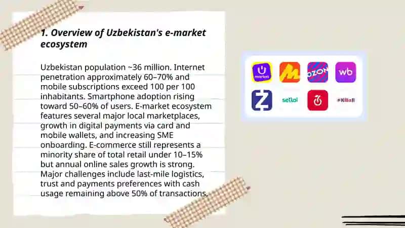 E-market and Traditional Markets in Uzbekistan 3