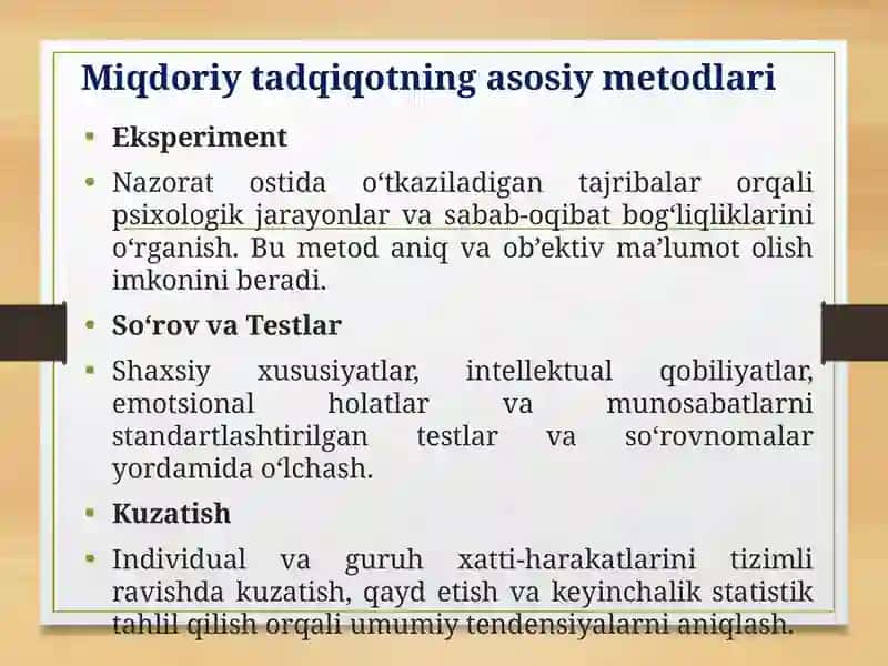 Psixologiyada miqdoriy tadqiqotlar 3