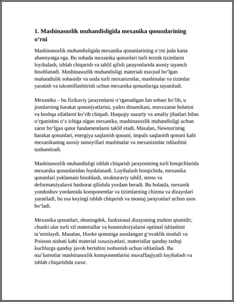 MASHINASIZLIK MUHANDISLIGI SOHALARIDA FIZIKANI ORNI 3