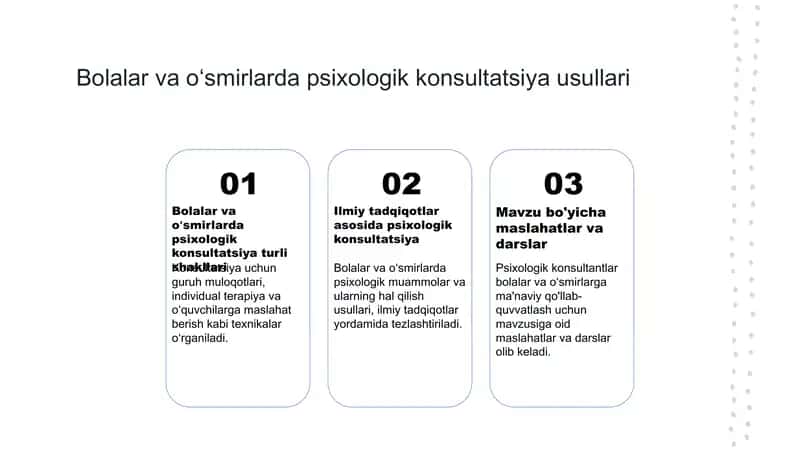 Bolalar va oʻsmirlarda psixologik konsultatsiya 3