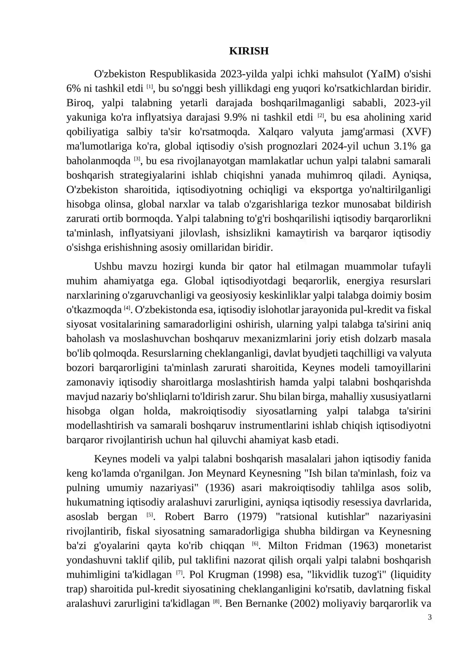 Keynes modeli va yalpi talabni boshqarish 3