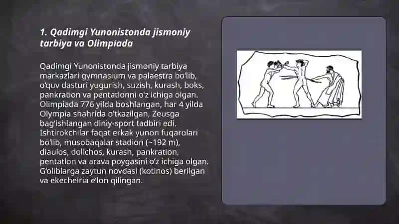 Qadimgi davrda chet el mamlakatlarida jismoniy tarbiya 3