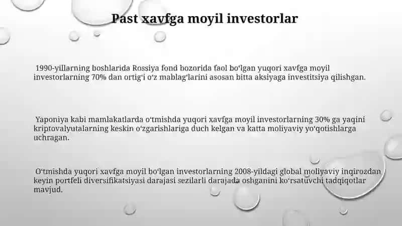 Investorlarning Asosiy Belgilari 3