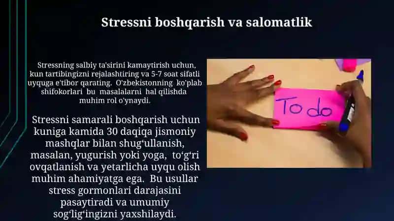 Stressni boshqarish va salomatlik 3