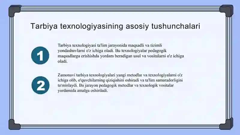 Tarbiya texnologiyasi asoslari 3