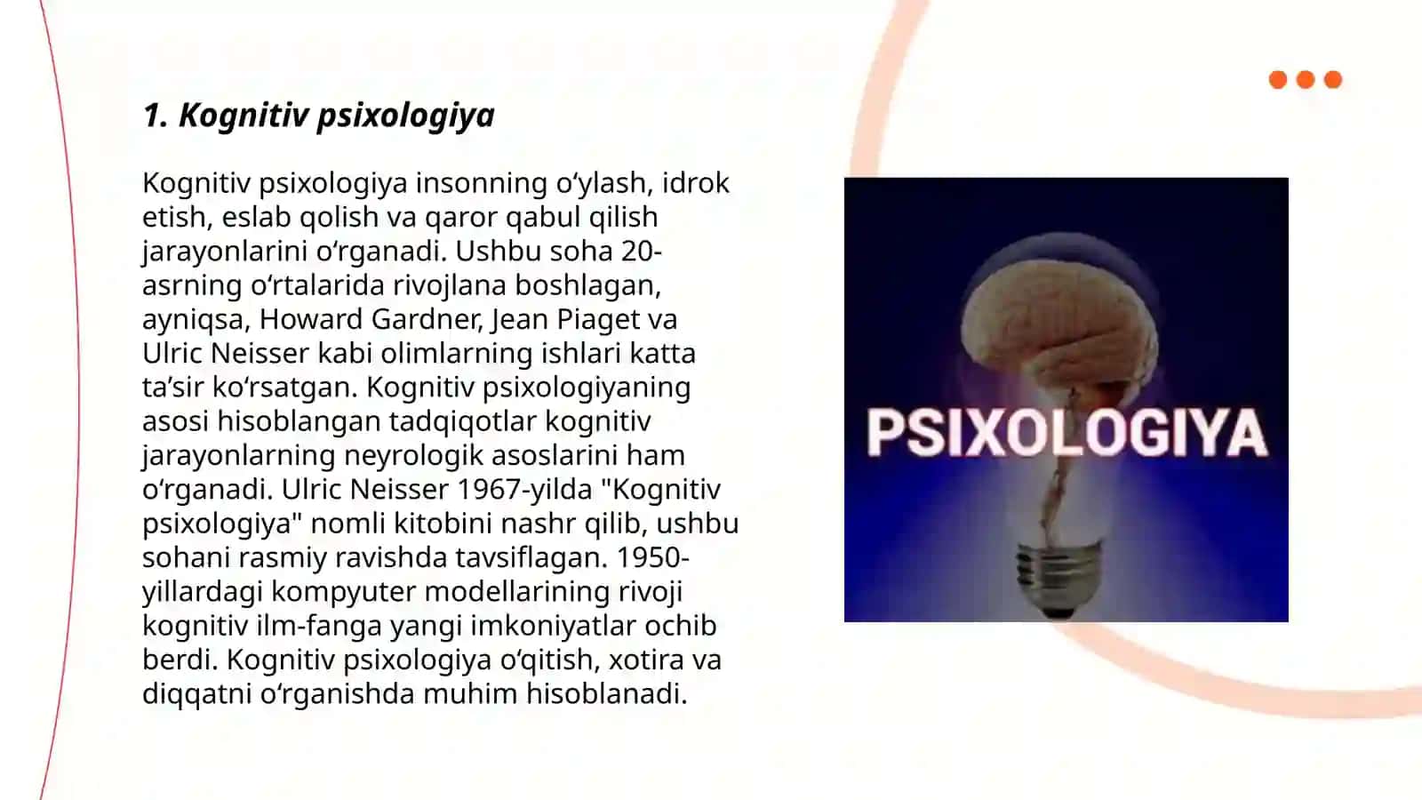 Psixologiya fanining sohalari 3