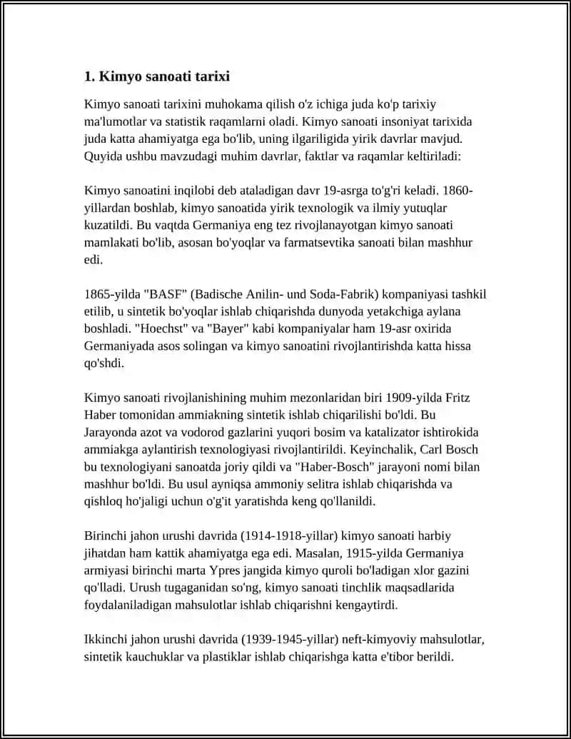 KIMYO SANOATI SOHASIDAGI O'ZGARISHLAR 3