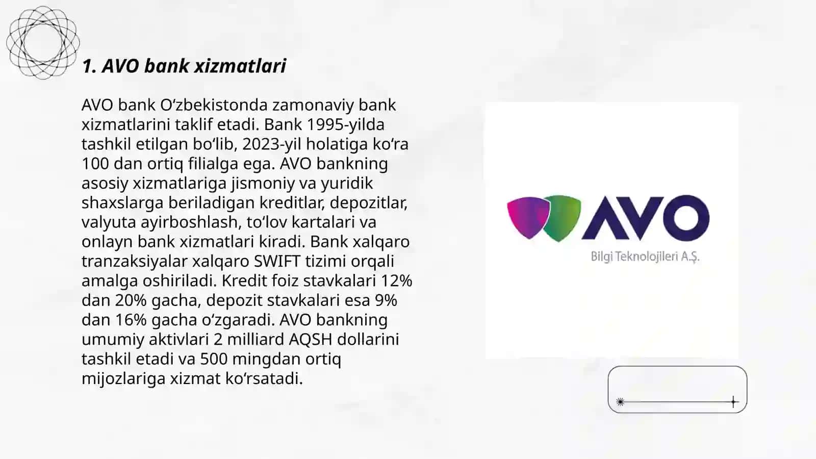AVO bankning xizmatlari 3