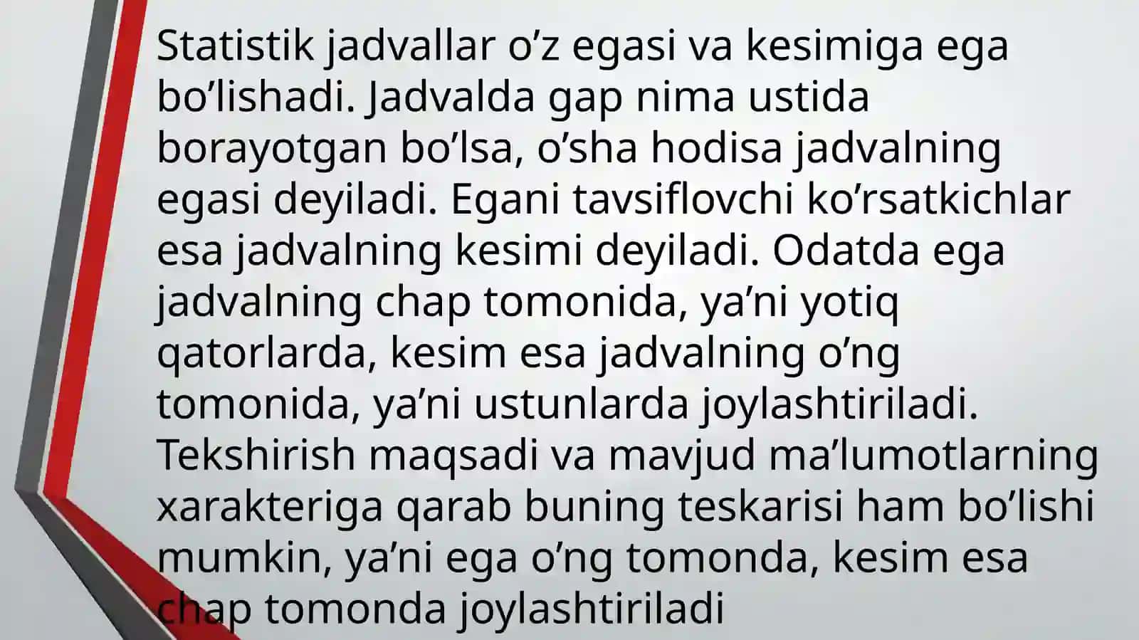 Statistik maʼlumotlarni jadval va grafiklarda tasvirlash 3