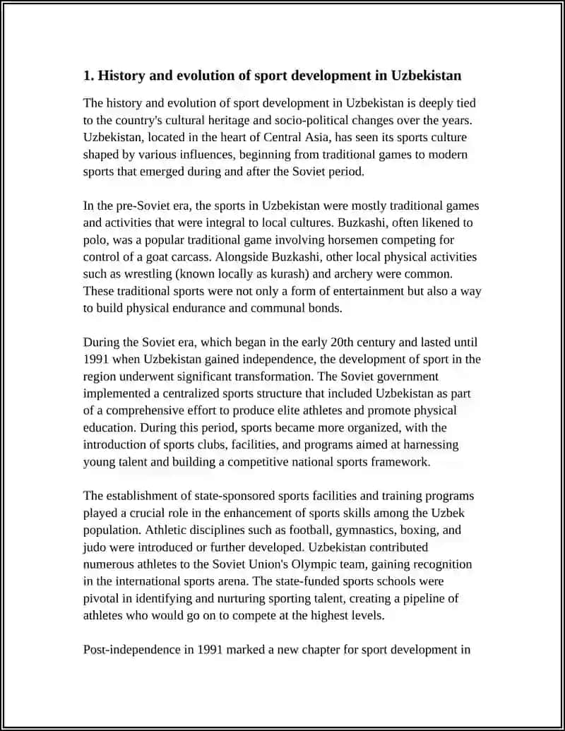 SPORT DEVELOPMENT IN UZBEKISTAN 3
