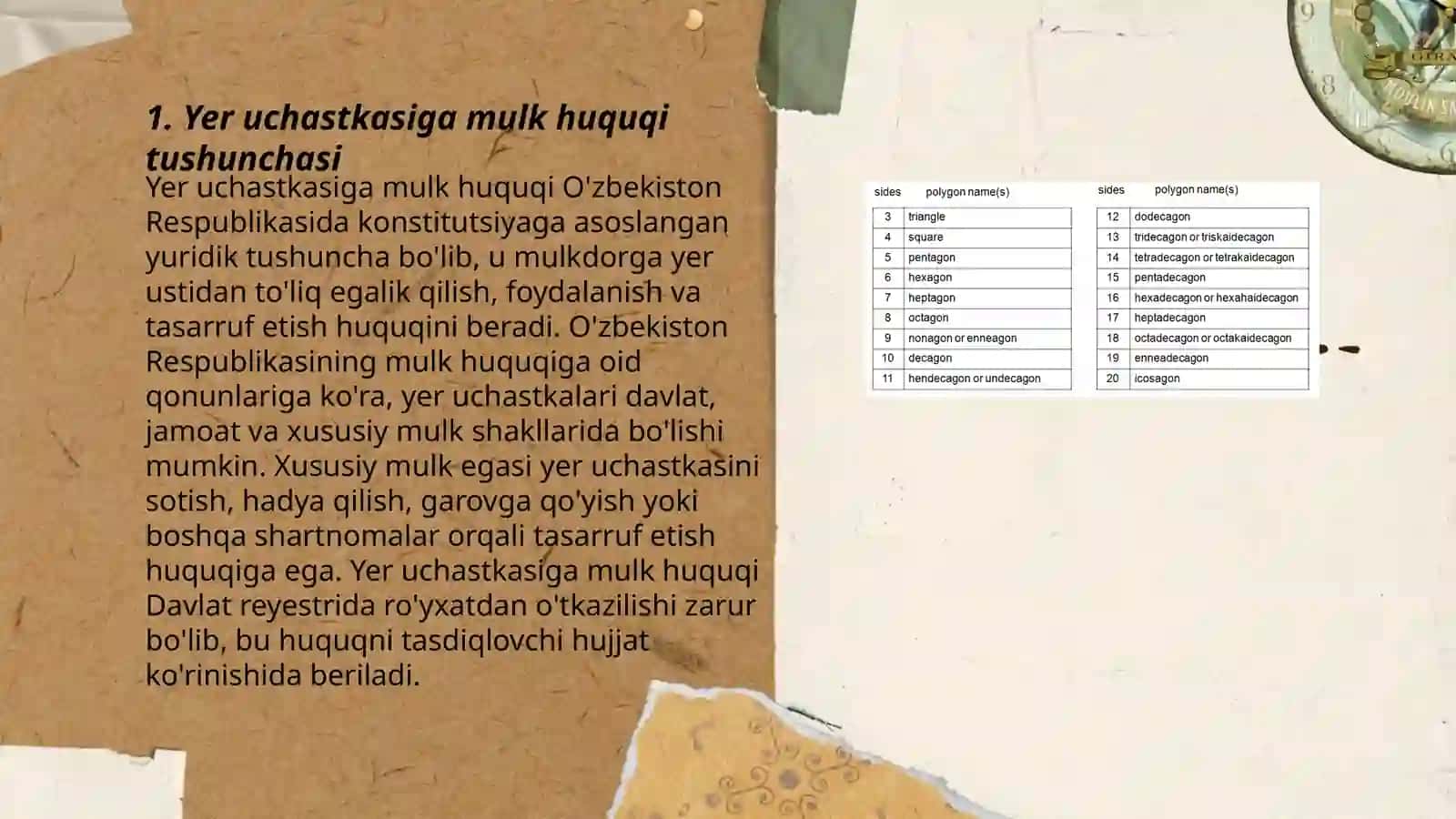 YER UCHASTKASIGA NISBATAN MULK HUQUQI VA BOSHQA ASHYOVIY HUQUQLARNING ÕZIGA XOS XUSUSIYATLARI 3