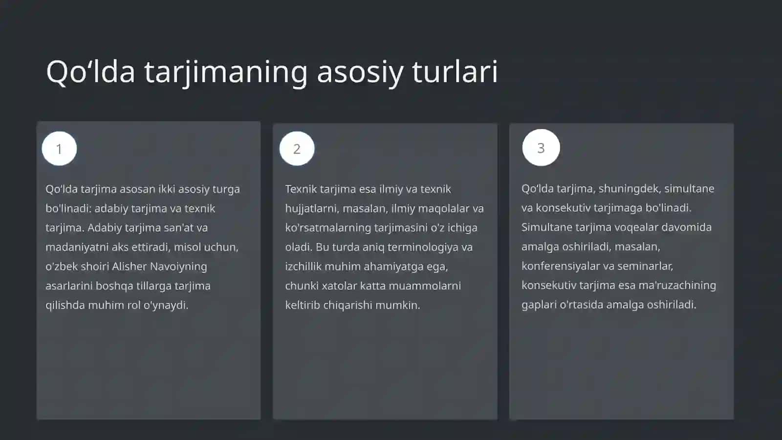 Qoʻlda tarjimaning turlari va shakllari 3