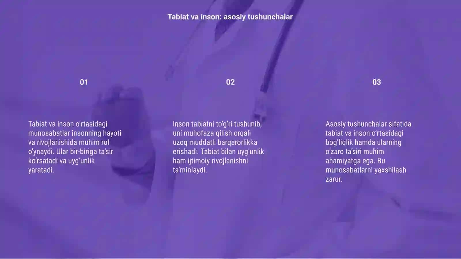 Tabiat va inson munosabatlari 3