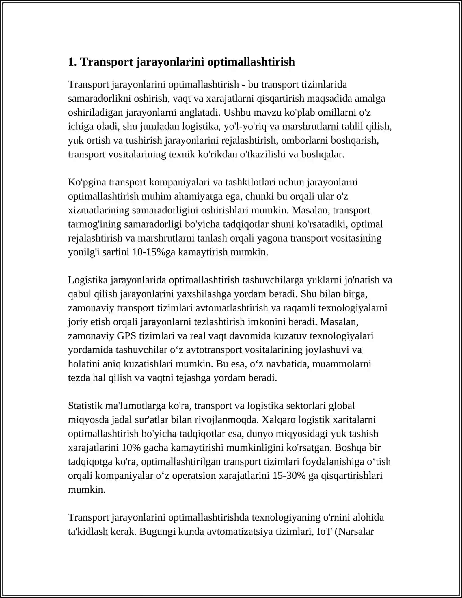 TRANSPORT VOSITASINI BOSHQARISH TEXNIKASI 3