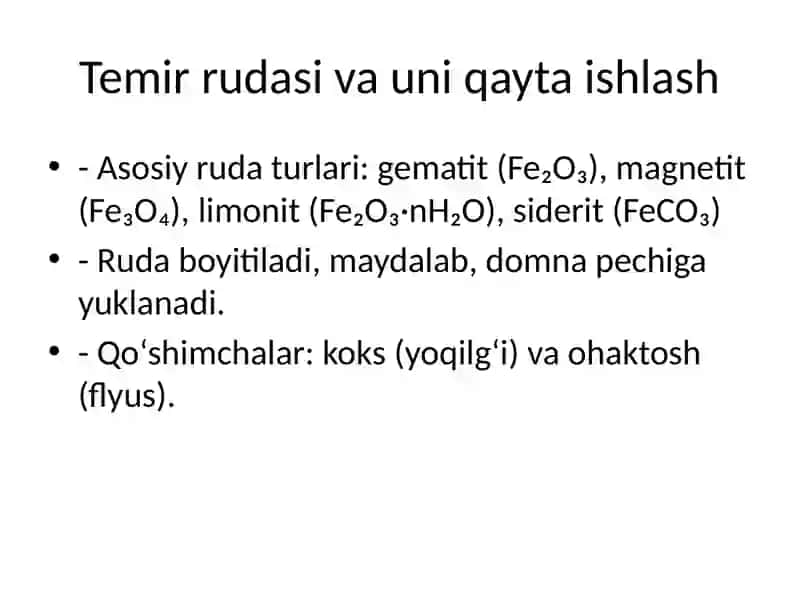 Cho‘yan va Po‘lat Ishlab Chiqarish 3