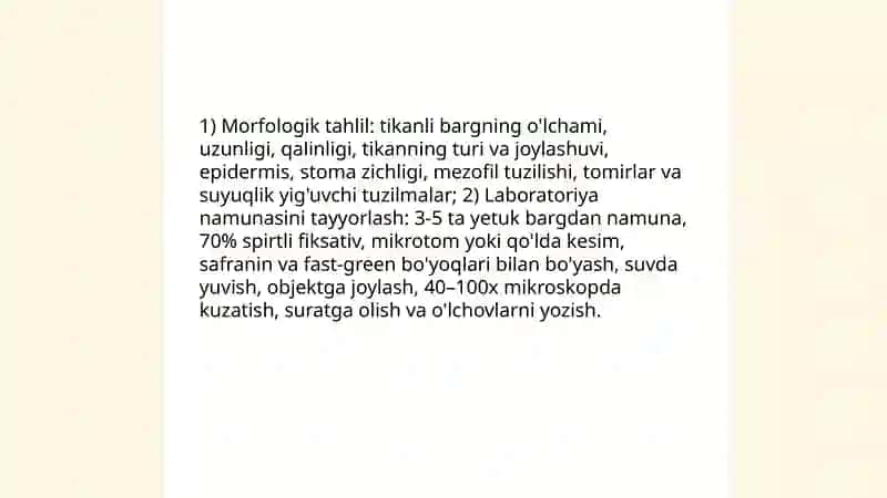 Tikan va suyuqlik yig'uvchi barglar 3