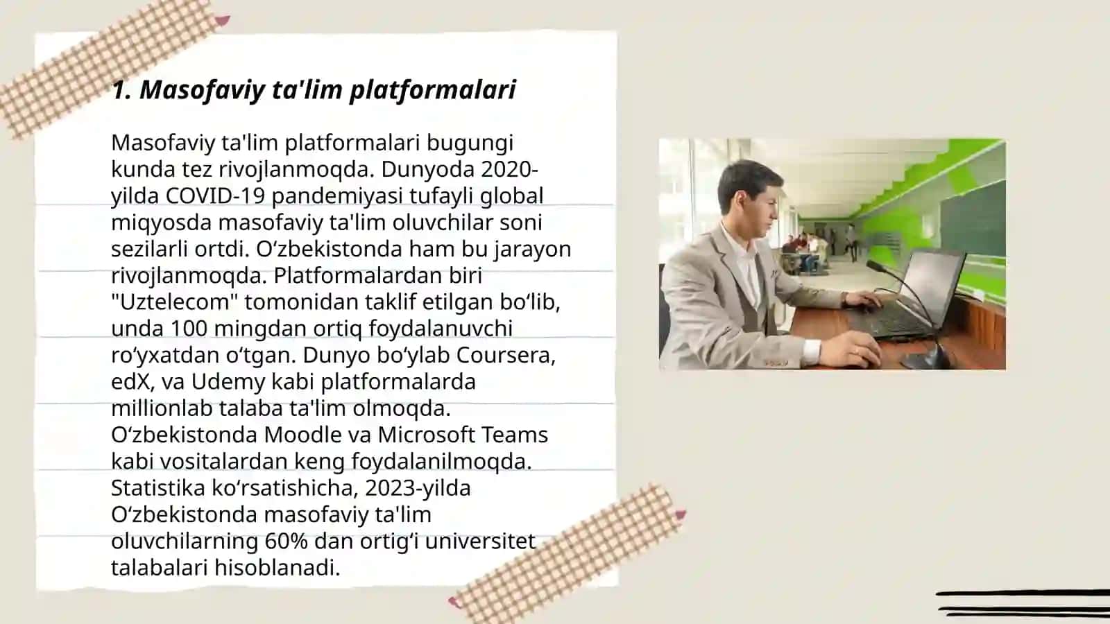 Masofaviy o'qitish texnologiyasi 3