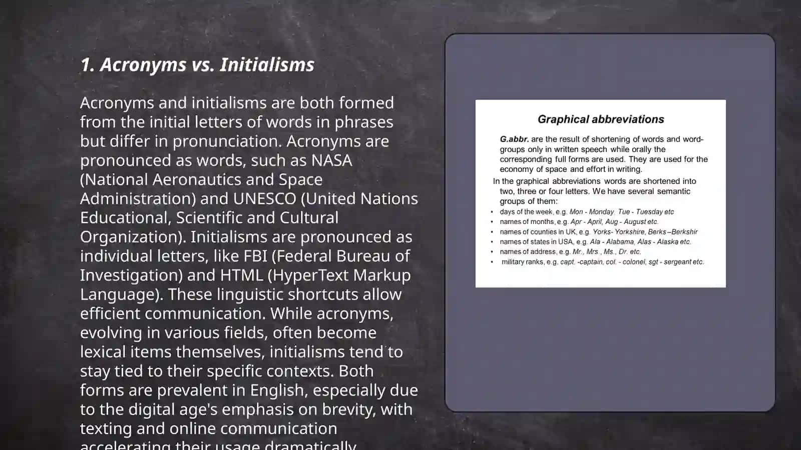 Presentation about abbreviations 3