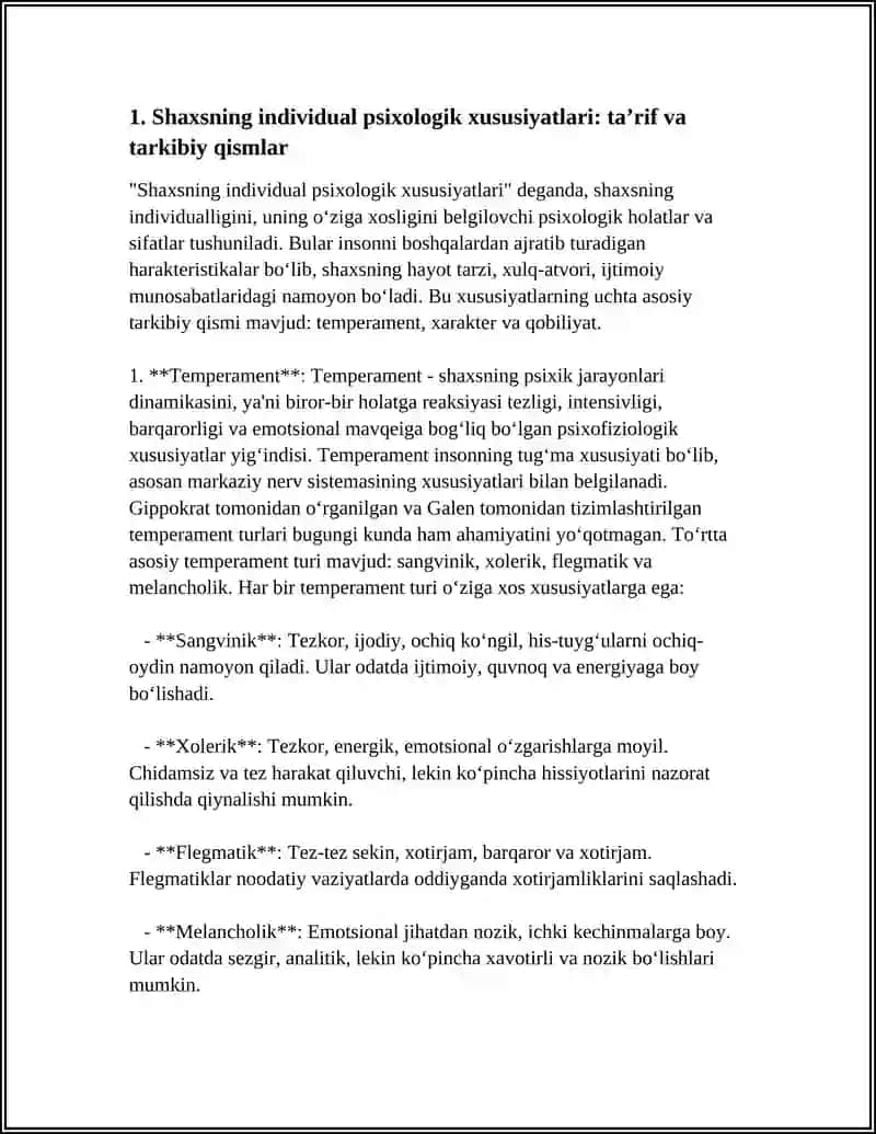 SHAXSNING INDIVIDUAL PSIXOLOGIK XUSUSIYATLARI 3