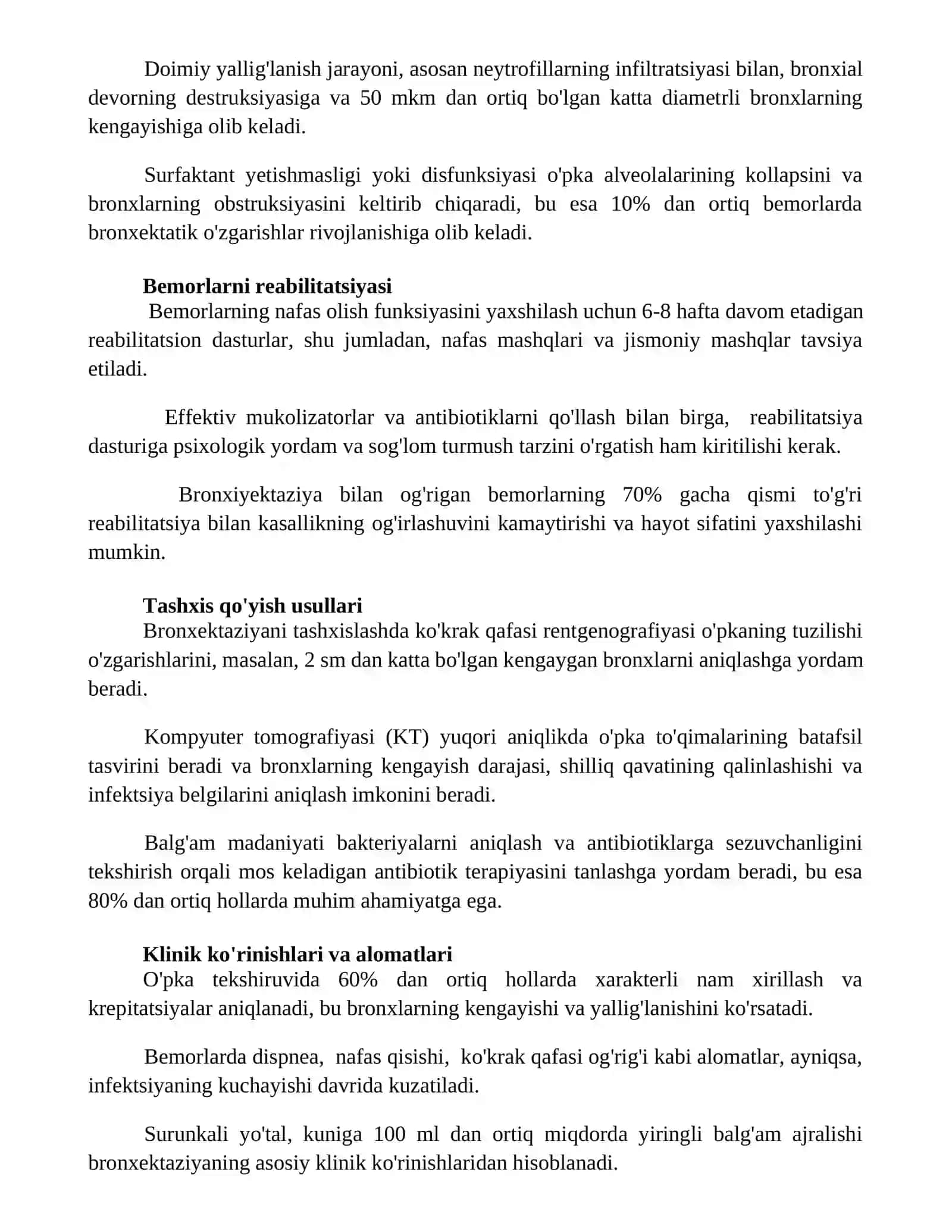 Bronxiektaziya kasalligi 3