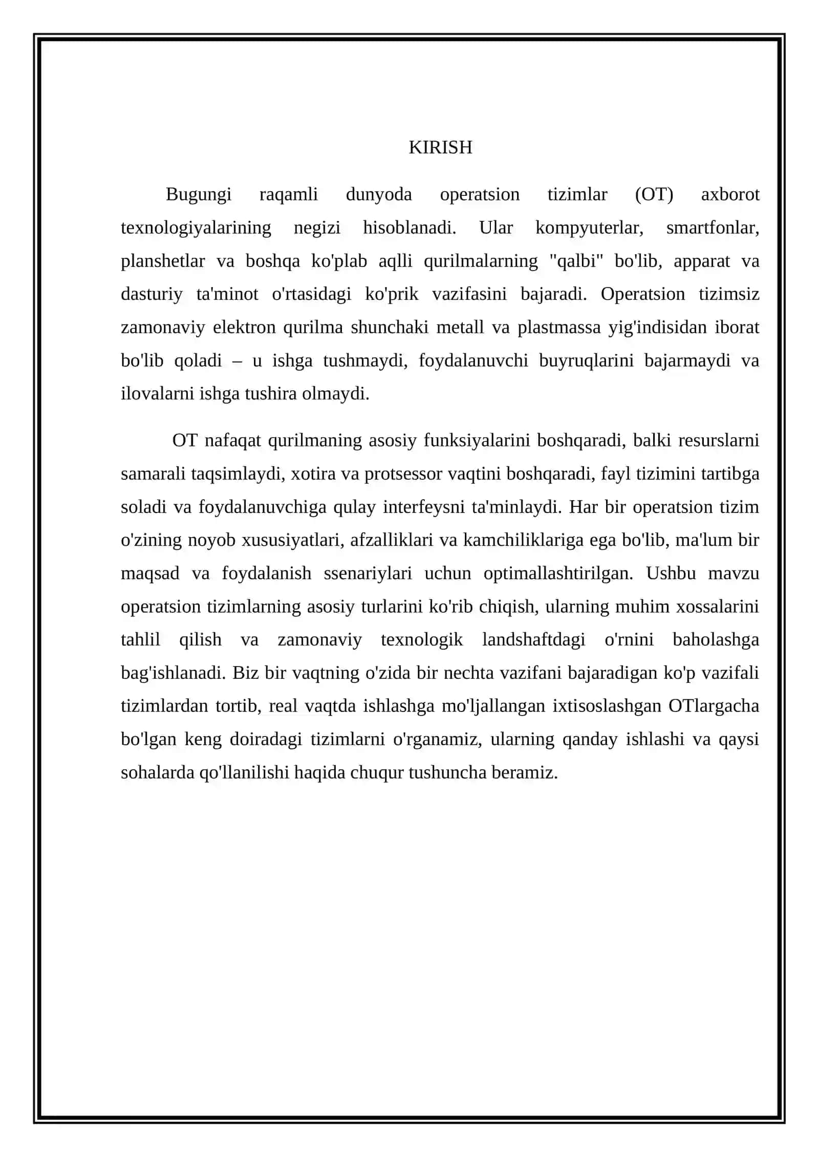 Operatsion tizimlarning asosiy vazifalari 3