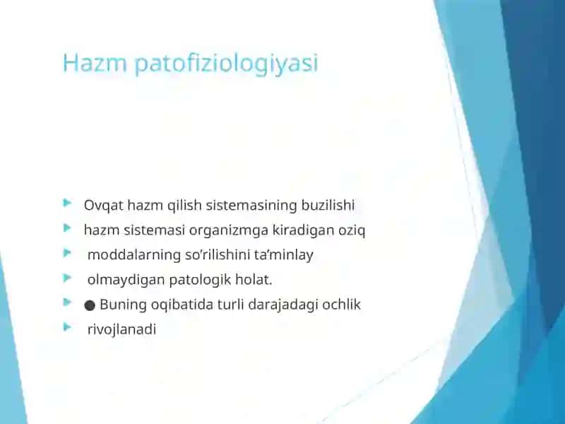 Hazm patofiziologiyasi 3