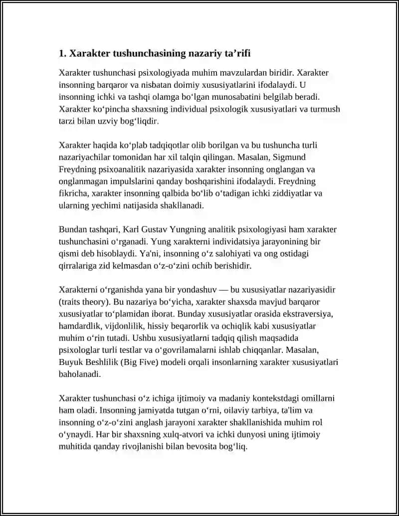 XARAKTER HAQIDA TUSHUNCHA 3