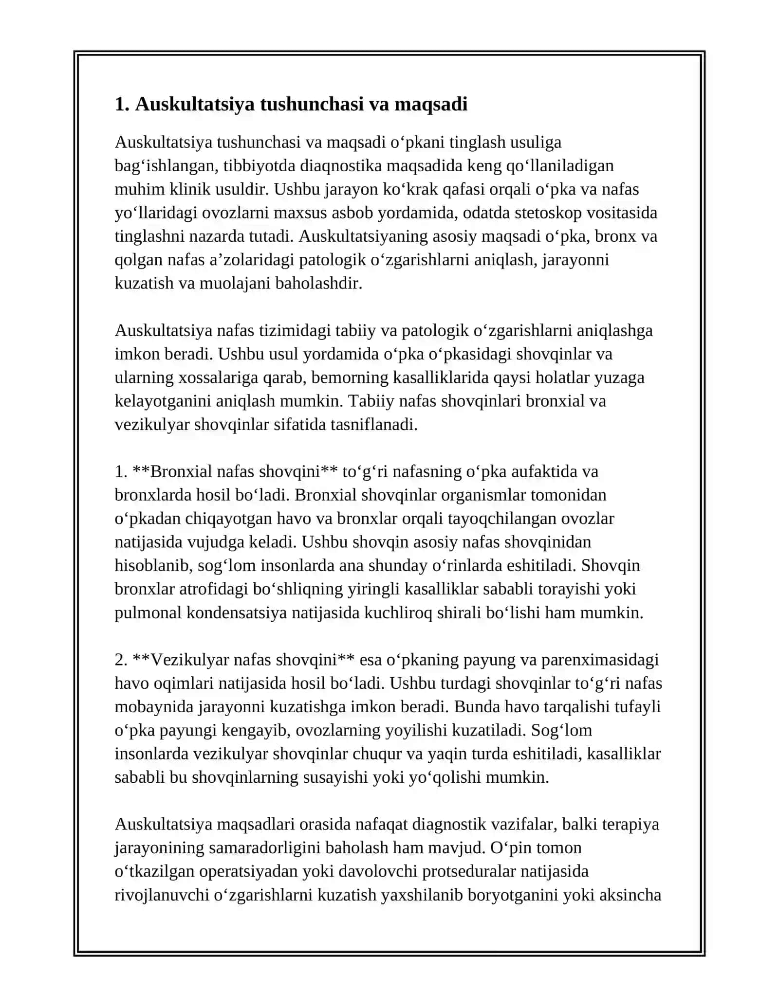 O‘PKANI ESHITISH (AUSKULTATSIYA) 3