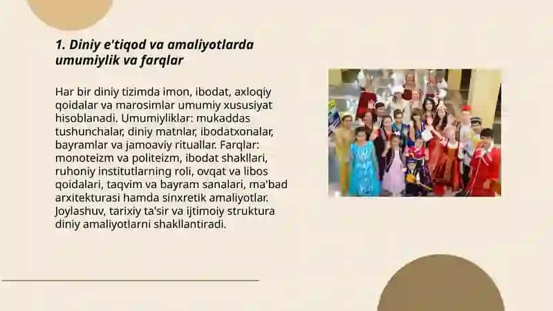 Dunyo xalqlari madaniyatidagi umumiylik va farqlar 3