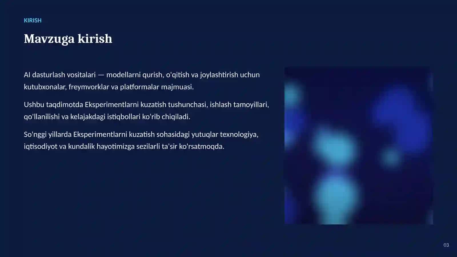 SUN'IY INTELLEKT • AI DASTURLASH VOSITALARI 3