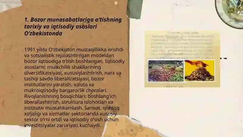Oʻzbekiston Respublikasining Bozor Munosabatlarining Shakllanishi 3