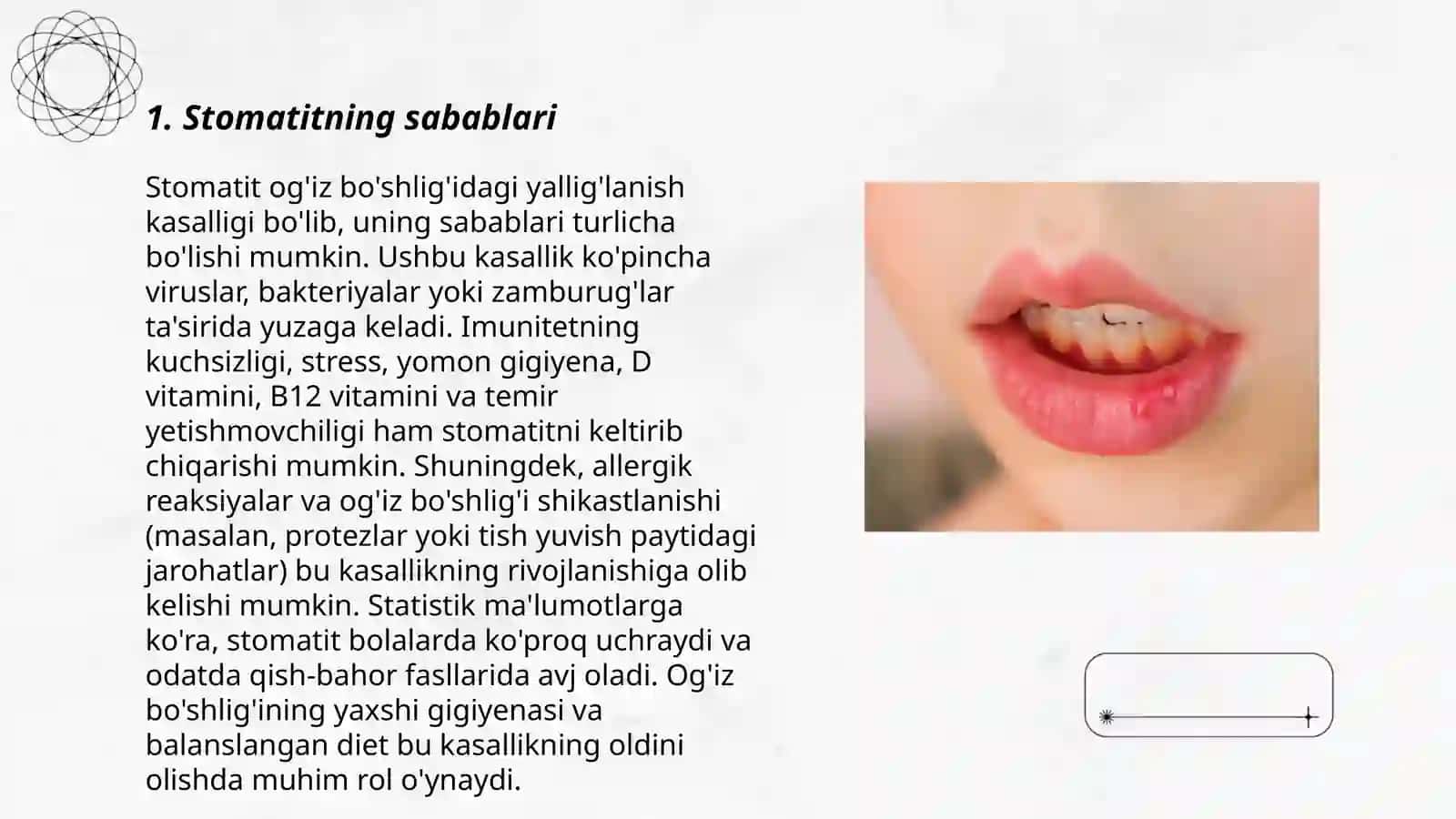 Stomatit haqida 3
