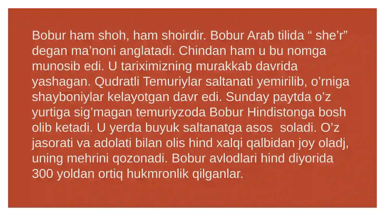 Bobur she’rlaridagishe’riysan’atlar 3