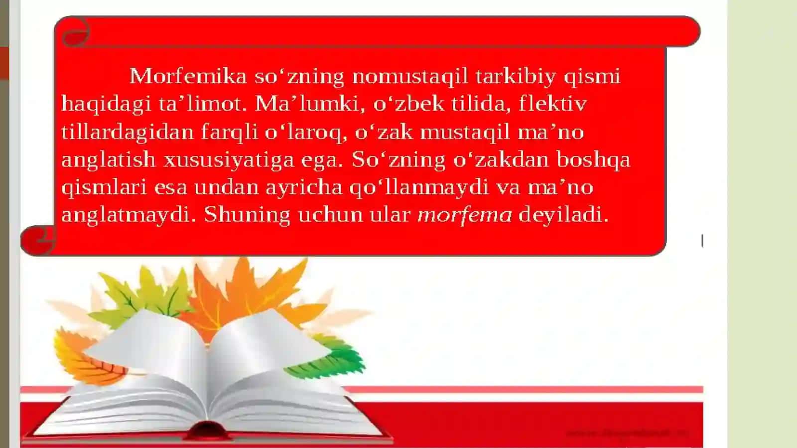 Morfemika va uning tarkibiy qismlari 3