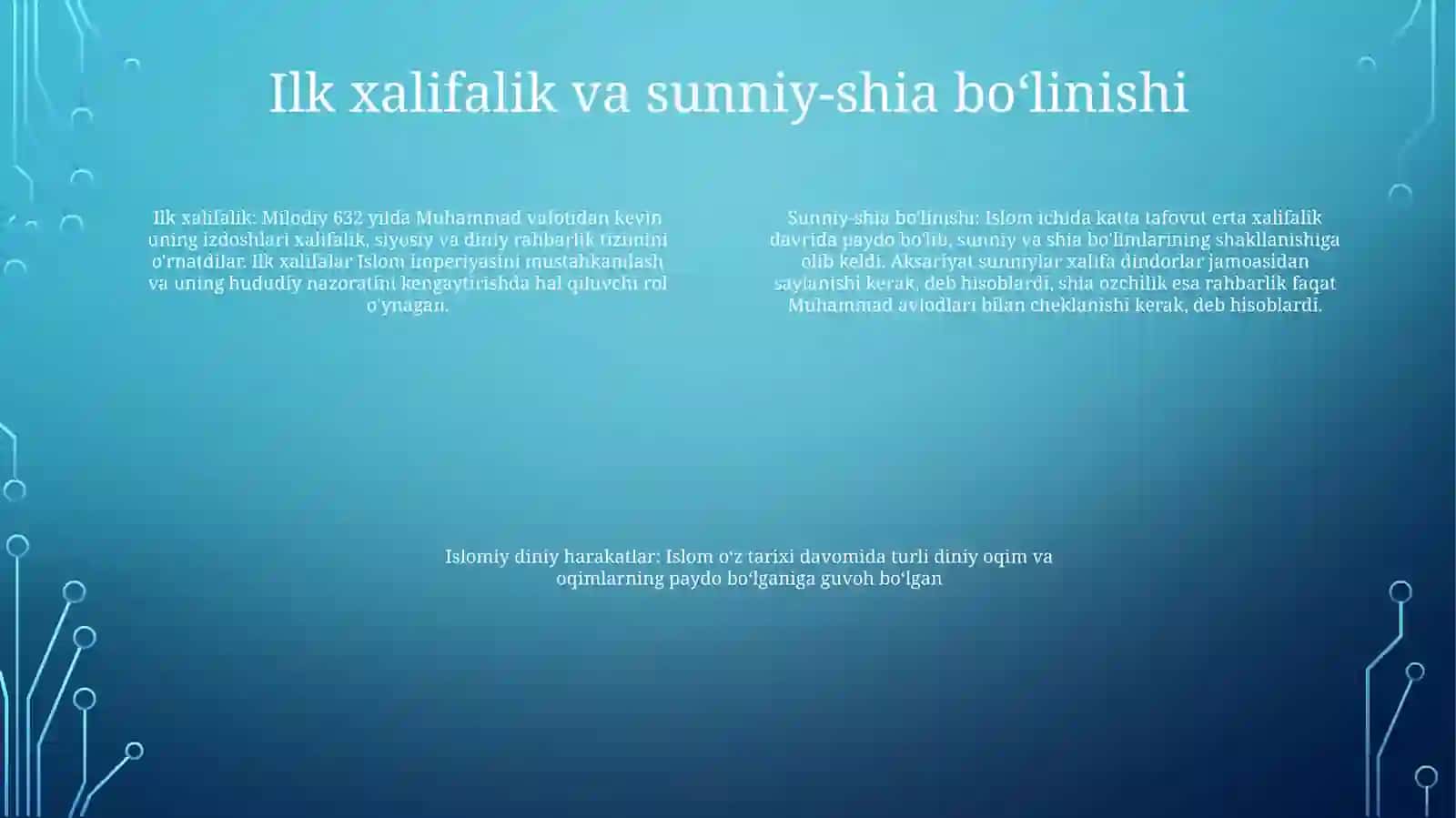Islom Dini Doirasidagi Diniy Harakat Va Oqimlar 3