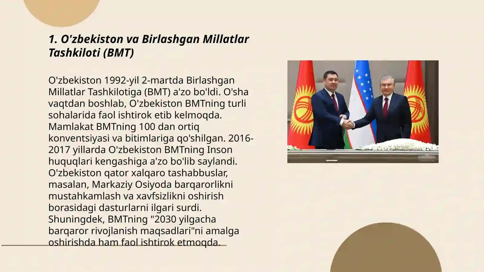 O'zbekistonning xalqaro tashkilotlar bilan hamkorlik aloqalari 3