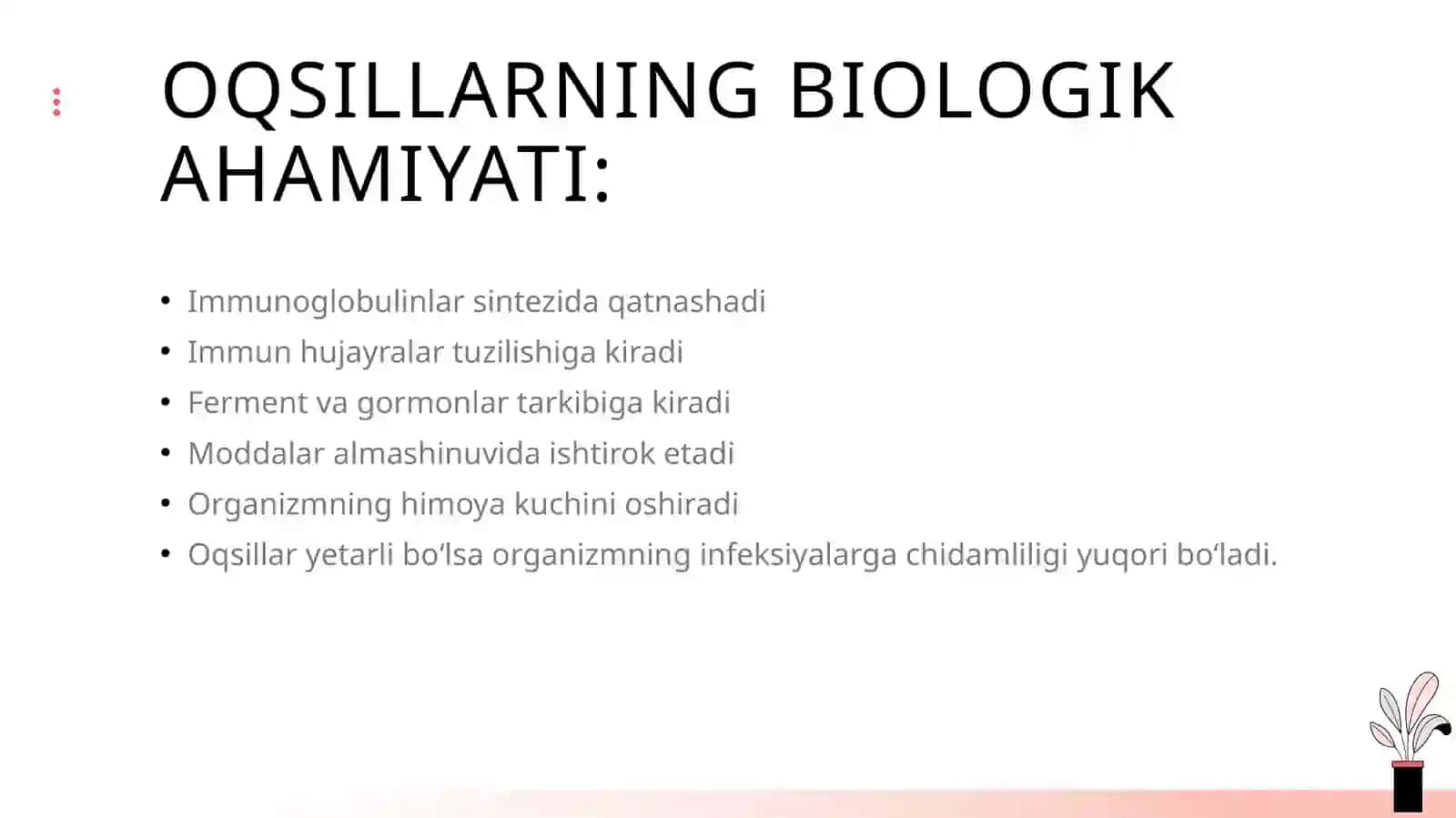 Oqsillarning immun tizimga ta’siri 3