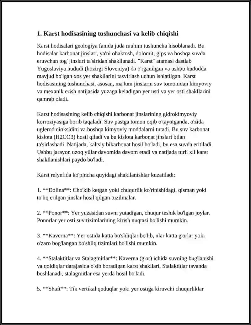 Karst Hodisasi 3