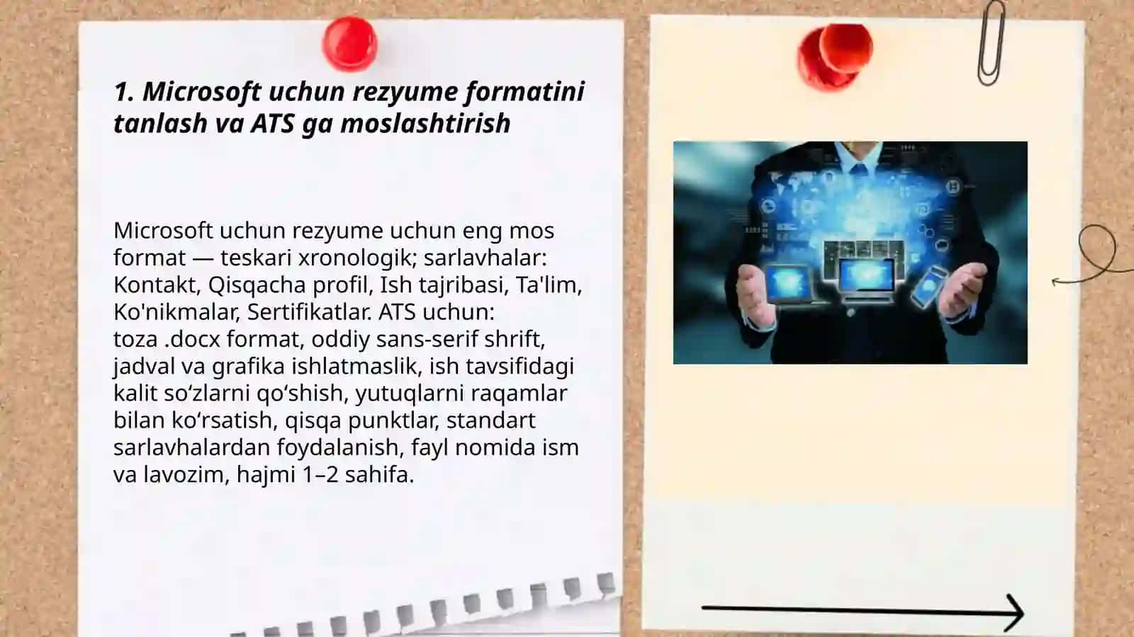 Microsoftda rezyume va motivatsion xat yozish 3