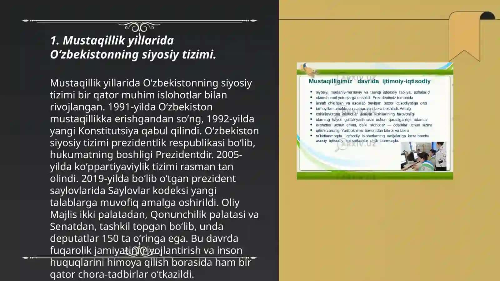 Oʻzbekistonda ijtimoiy siyosiy oʻzgarishlar 3
