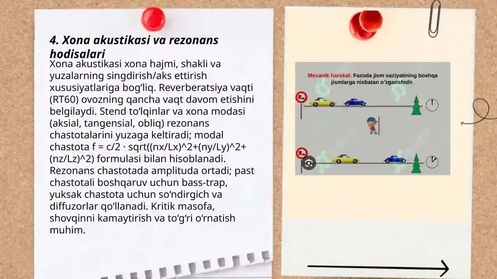 Xona akustikasi va rezonans hodisalari 3