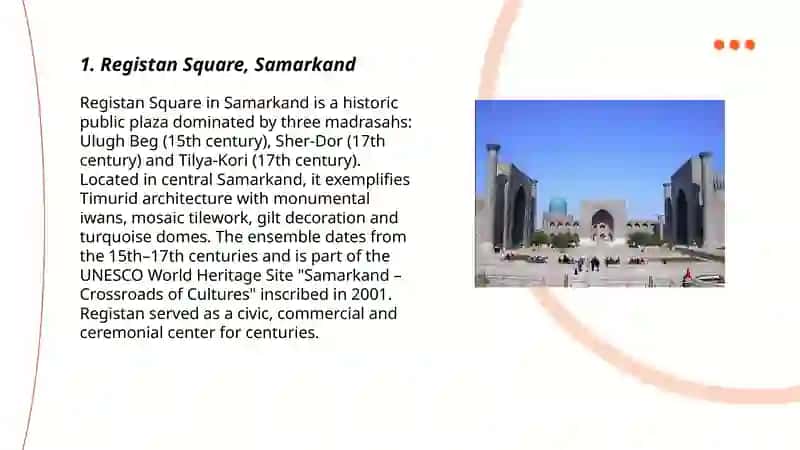 Sightseeing of Uzbekistan 3