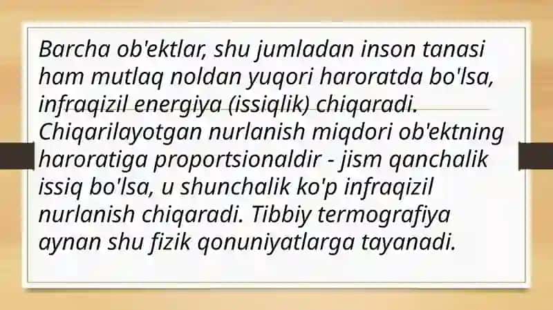 Tibbiy termogirafiya apparatlarining ishlash pirinsiplari 3