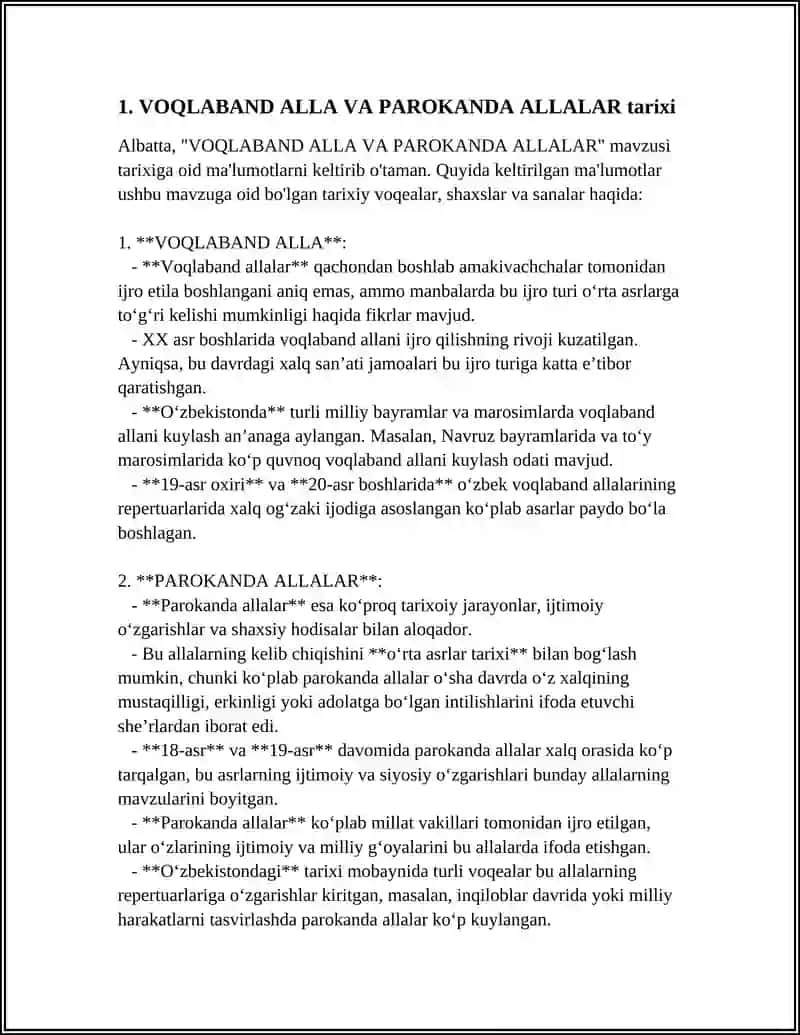 VOQLABAND ALLA VA PAROKANDA ALLALAR 3