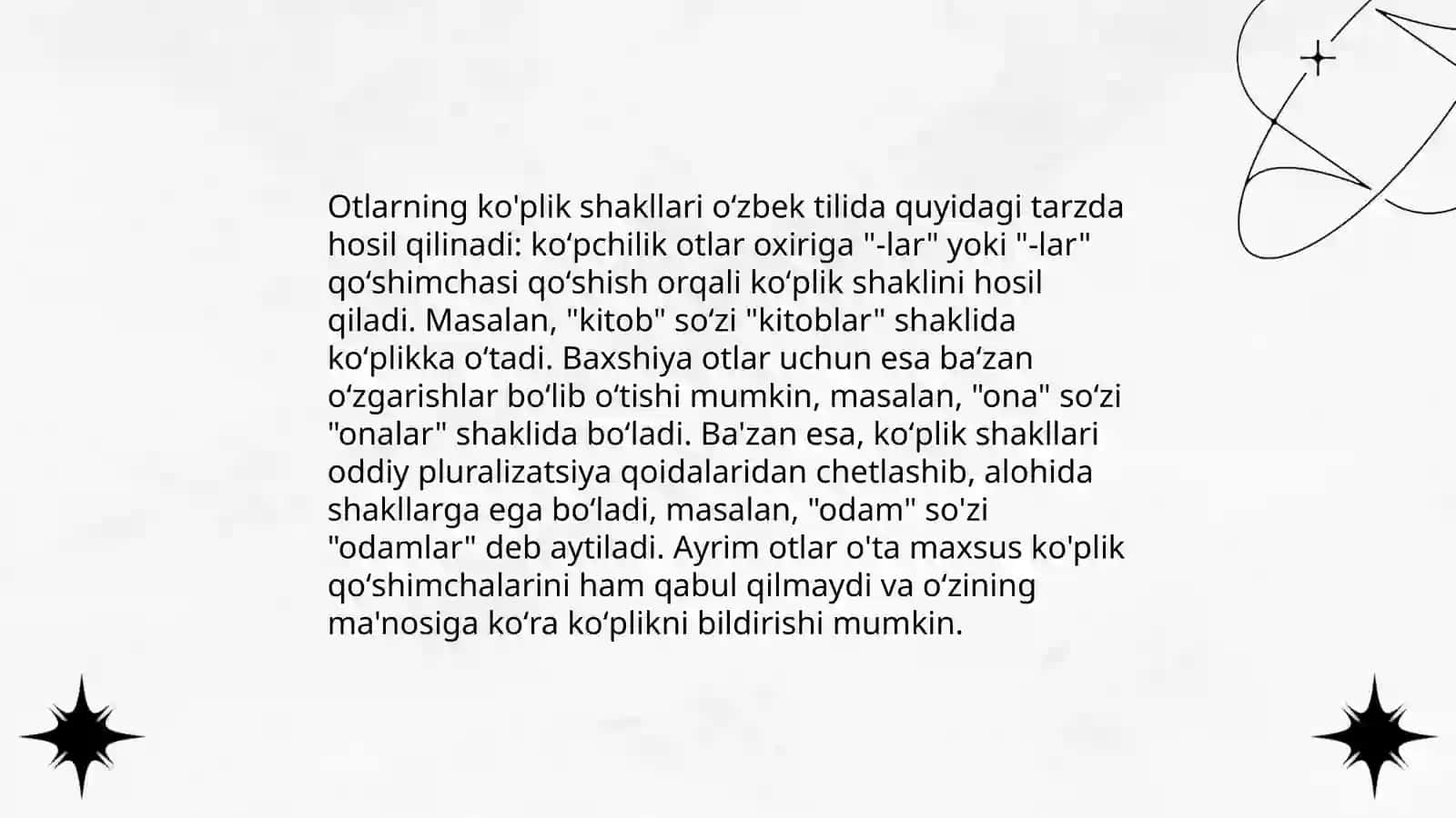 Otlarning ko'plik shaklari 3